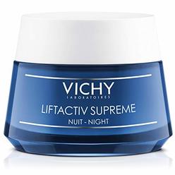 Vichy LiftActiv Supreme Night Cream, Anti Aging Face Cream with Vitamin C & Rhamnose to Firm & Brighten, Suitable for Sensitive 