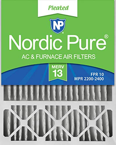 Nordic Pure 20x25x5 MERV 13 Pleated Honeywell Replacement AC Furnace Air Filters 2 Pack