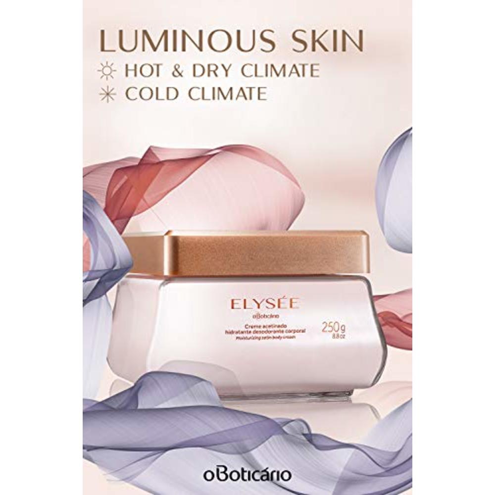O Boticio Elysee Satin Body Cream | 48 Hour Moisturizer for Dry Skin with Shea Butter | Perfume Hand Cream & Body Lotion for Women