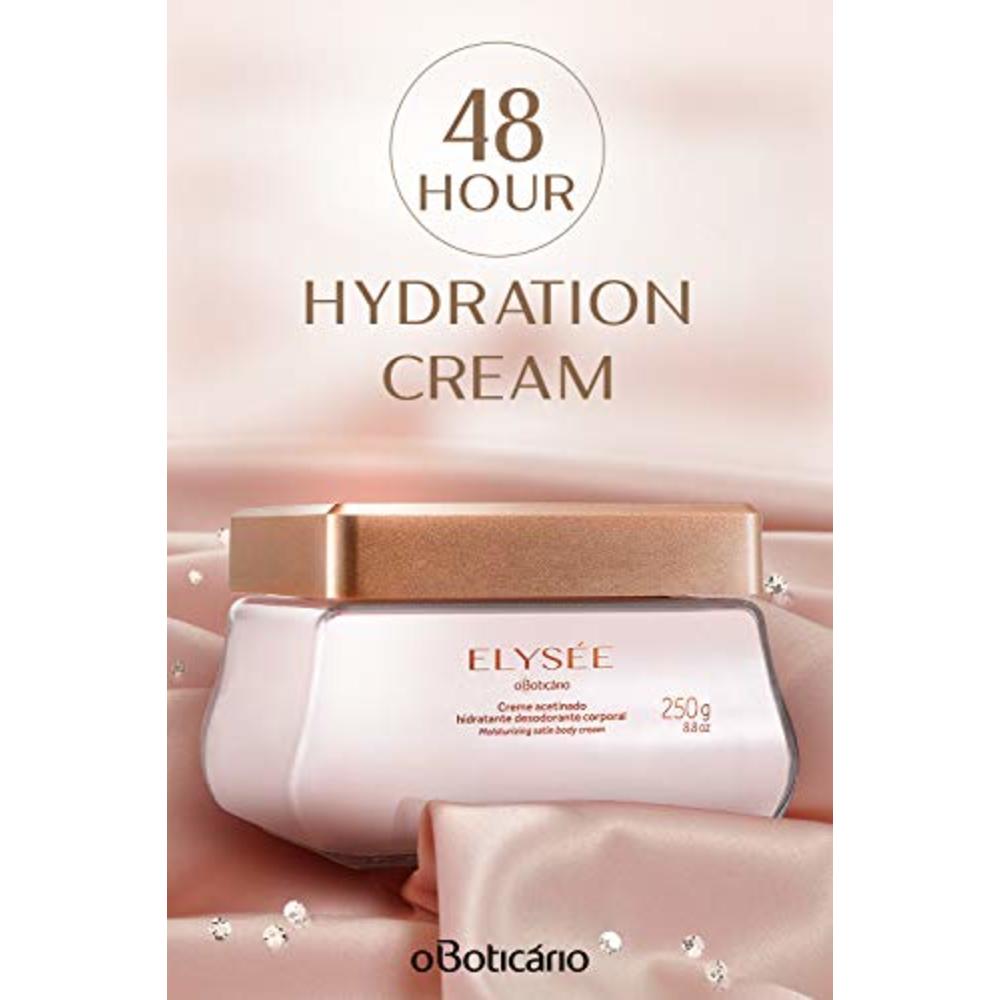 O Boticio Elysee Satin Body Cream | 48 Hour Moisturizer for Dry Skin with Shea Butter | Perfume Hand Cream & Body Lotion for Women
