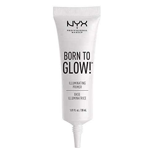 NYX Professional Makeup Born To Glow Primer 2-in-1 Primer and Highlighter for Natural Dewy Glowing Makeup Base Targeting Dull Sk