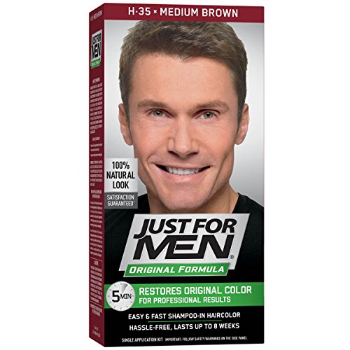 Just For Men Original Formula Mens Hair Color, Medium Brown, 4 Fl Oz (Pack of 1)
