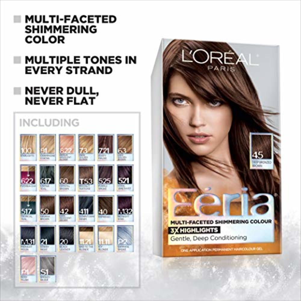 LOral Paris LOreal Paris Feria Multi-Faceted Shimmering Permanent Hair Color, Smokey Silver, Pack of 1, Hair Dye
