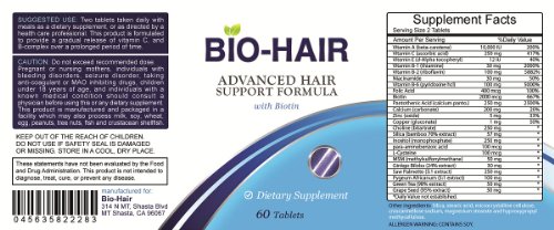 Bio-Hair Bio Hair Vitamins for Faster Hair Growth and Hair Health. Extra  Strength formula with