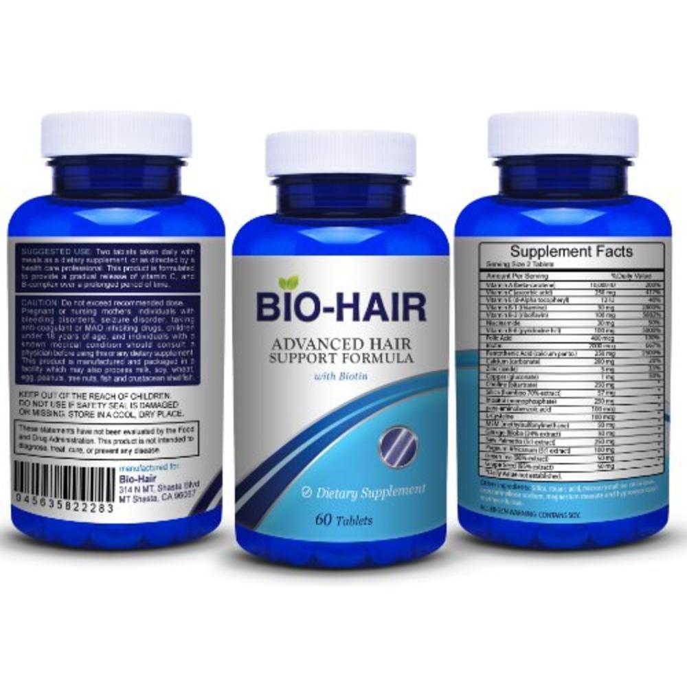 Bio-Hair Bio Hair Vitamins for Faster Hair Growth and Hair Health. Extra  Strength formula with