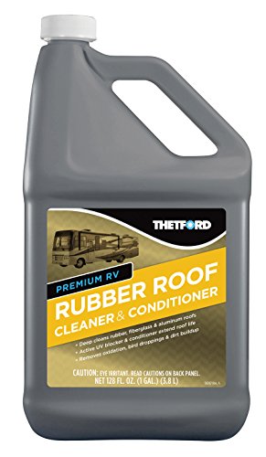 Thetford Premium RV Rubber Roof Cleaner & Conditioner - Non-Toxic - Non-Abrasive - Biodegardable - 1 Gallon 32513