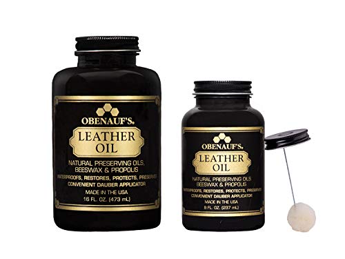 Obenaufs Leather Oil Conditions Restores Preserves Dry Leather (8oz with Applicator)