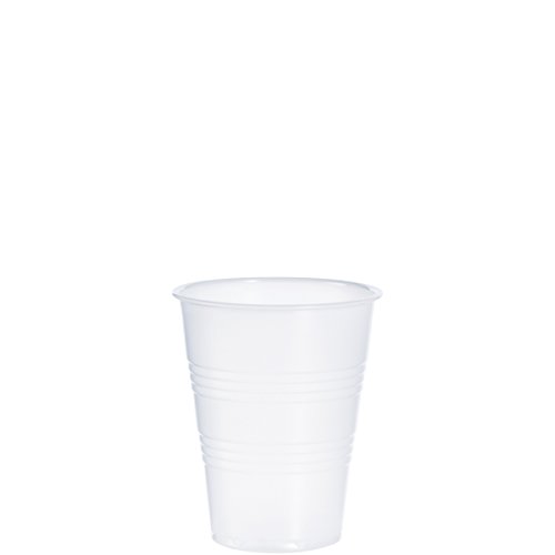 Solo DART Y9 9 oz Trans Ribbed Wall PS Cup (Case of 2500)