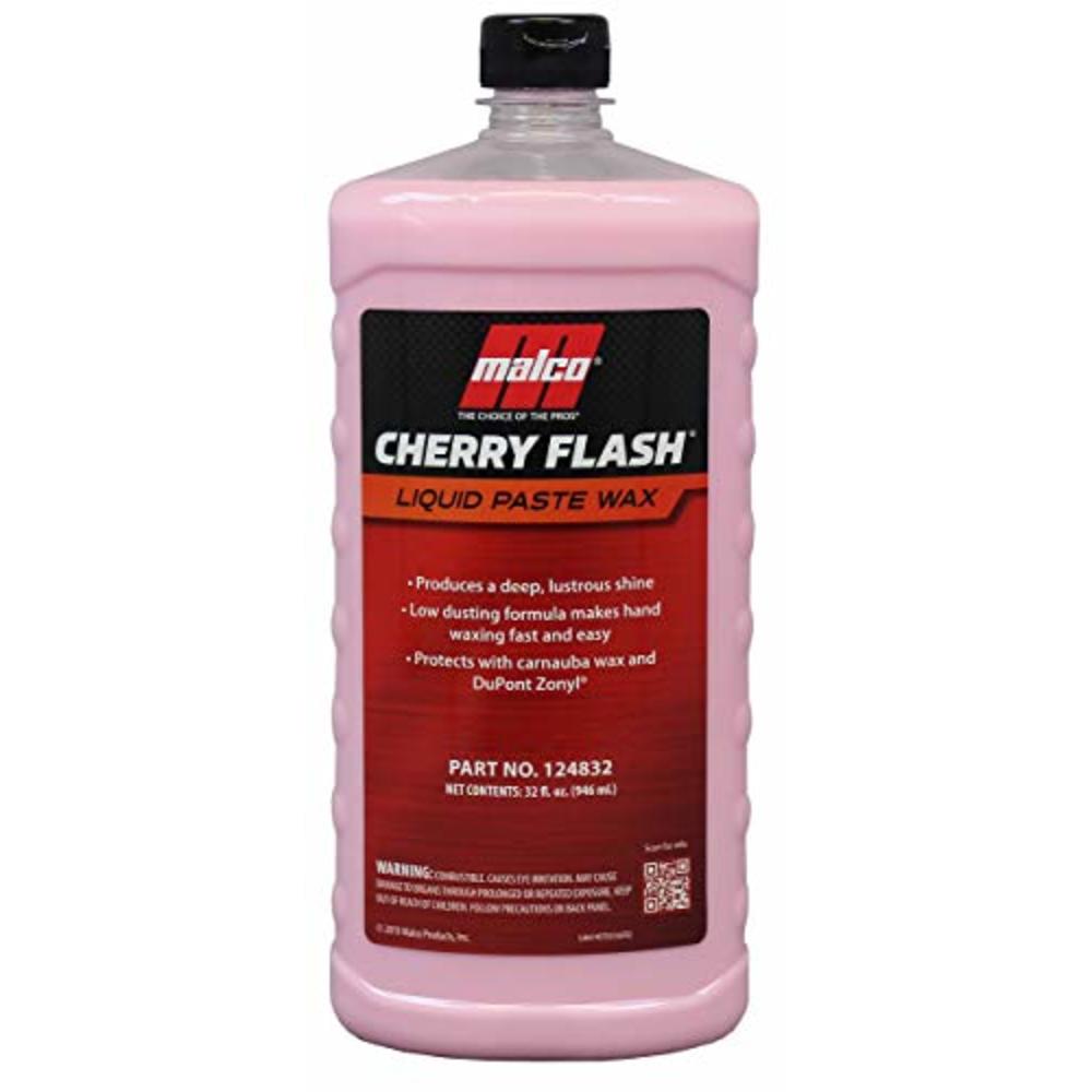 Malco Cherry Flash Automotive Liquid Paste Wax – Protect & Shine Your Vehicle / Easiest Way to Hand Wax Your Car / Lasting Gloss