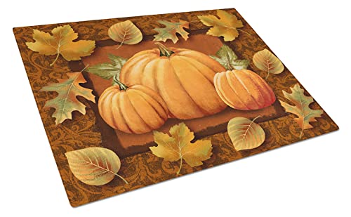 Caroline's Treasures PTW2009LCB Pumpkins And Fall Leaves Glass Cutting Board- Large