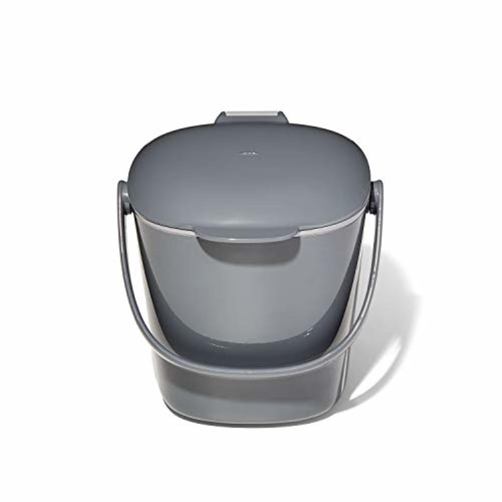 OXO Good Grips Easy-Clean Compost Bin - Charcoal - 0.75 Gal/2.83 L