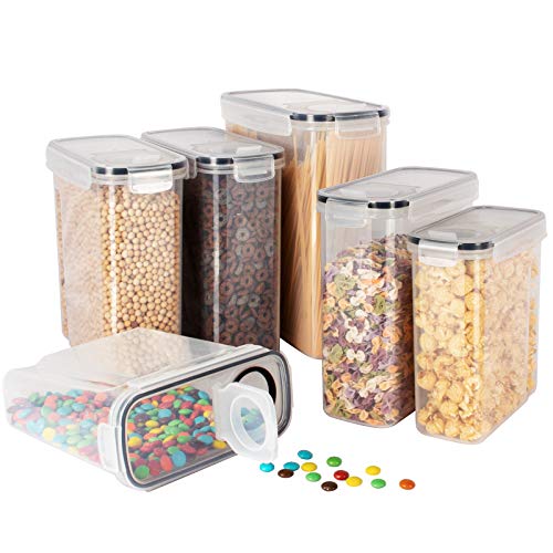 Kitsure Cereal Container with Easy Pouring Lids, Pantry Organization and  Storage, Airtight Food Storage Containers for Pantry an