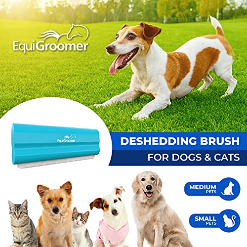 EquiGroomer Deshedding Brush for Dogs and Cats | Undercoat Deshedding Tool for Large and Small Pets | Comb Removes Loose Dirt, H