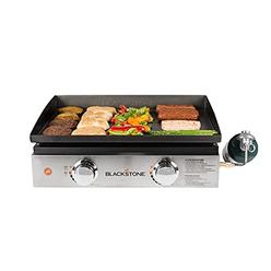 Blackstone 22" Tabletop Grill without Hood- Propane Fuelled ?22 inch Portable Gas Griddle with 2 Burners - Rear Grease Trap for 
