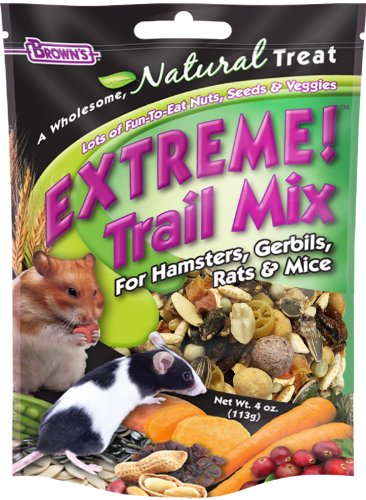 F.M. BrownS Extreme Trail Mix Hamster Gerbil Rat And Mouse Treats, 4-Ounce