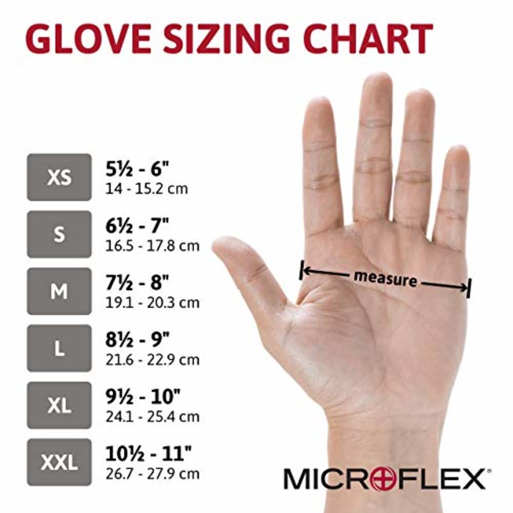 Microflex Dura Flock Flock-Lined Gloves,Large