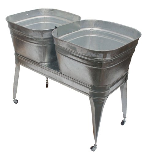 Dover Twin wash tub with stand and drain
