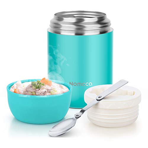 Nomeca Hot Containers for Kids Lunch Box - Wide Mouth Keep Food Drinks Hot Warm Cold Box, 16Oz Thermal Soup Bowl With Spoon Nomeca Stai