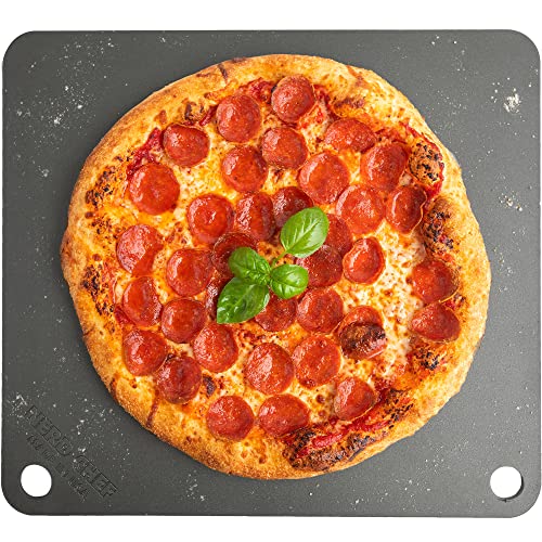 NerdChef Steel Stone - High-Performance Baking Surface for Pizza | Made in USA (14.5"x16" x1/4") - (.25" Thick - Standard)
