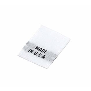20500501 500 WOVEN CLOTHING LABELS White with Black Lettering ...