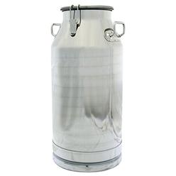 The Dairy Shoppe Stainless Steel Milk Transport Cans with Strong, Sealed Lid and Optional Spigot (13 Gallon)