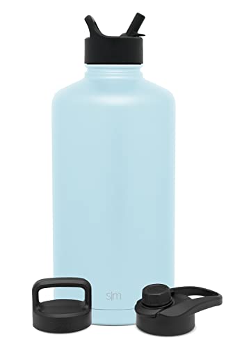 Simple Modern Gallon Water Bottle with Straw, Handle and Chug Lid Vacuum Insulated Stainless Steel Metal Thermos | Big Leak Proo