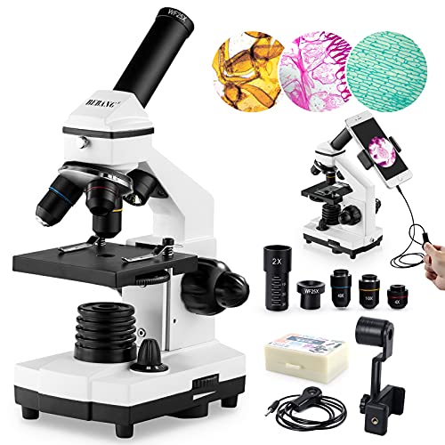 BEBANG 100X-2000X Microscopes for Kids Students Adults, with Microscope Slides Set, Phone Adapter, Powerful Biological Microscopes for 