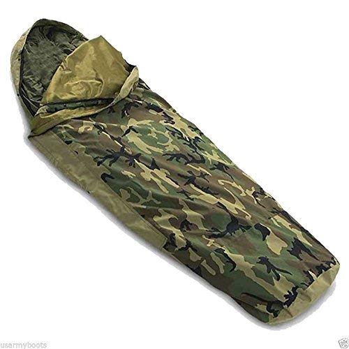 Tennier US Army Military Woodland Camouflage Camo GTX Goretex Sleeping Bag BIVY Cover by US Government Industries GI USGI NSN 84
