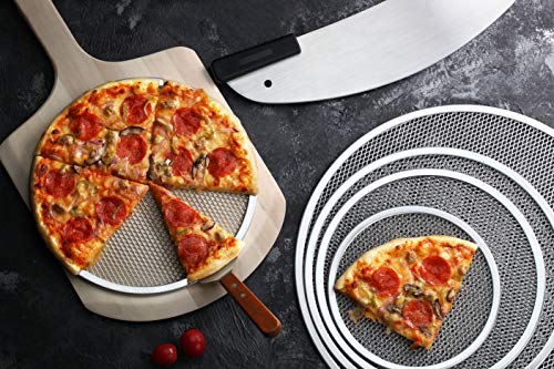 New Star Foodservice 50943 Restaurant-Grade Aluminum Pizza Baking Screen, Seamless, 10-Inch, Pack of 6