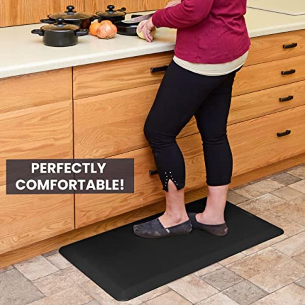 Keeble Outlets Anti Fatigue Mat - Cushioned 3/4 Inch Comfort Floor Mats for Kitchen, Office & Garage - Padded Pad for Office - N