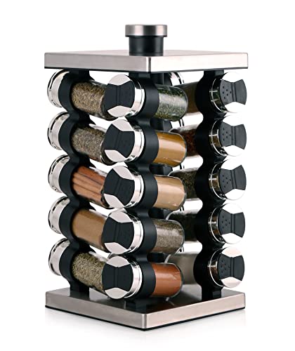 Orii™ Orii 20 Jar Spice Rack with Spices Included Tower Organizer