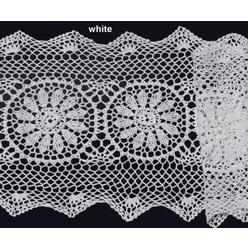 Creative Linens 14x72 Crochet Lace Table Runner White 100% Cotton Handmade 1PC