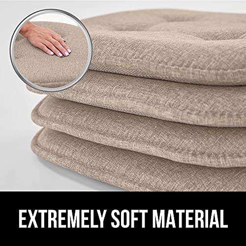 Gorilla Grip Extra Thick Tufted Chair Pad Memory Foam Cushions, Pack of 2 Comfortable Seat Cushion, Durable Slip Resistant, Dini