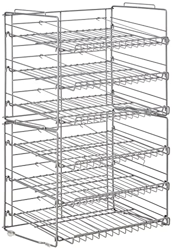 Atlantic Gravity-Fed Compact Double Canrack ? Kitchen Organizer, Durable Steel Construction, Stackable or Side-by-Side, PN in Si