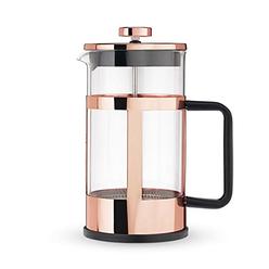 Pinky Up Piper Rose Gold Press Pot Tea and Coffee Maker, Loose Leaf Tea Accessories, Hot or Iced Tea Beverage Brewer, 34 oz Capa