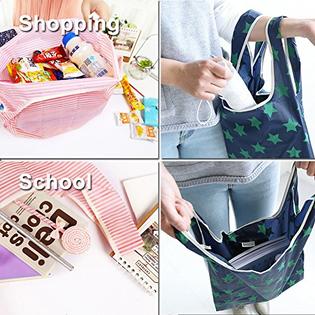 Bagcu Set of 5 Reusable Grocery Shopping Bag Foldable Shopping Tote Bagcu Set of 5 Reusable Grocery Shopping Bag Foldable Shopping Tote