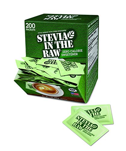 In The Raw STEVIA IN THE RAW, Zero Calorie Sweetener Packets 200 Count Box (1 Pack)