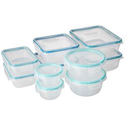 Snapware Total Solution Rectangular Plastic Food Storage Set (20-Piece, BPA Free, Meal Prep, Leak-Proof, Microwave, Freezer and 