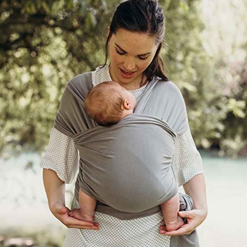 Boba Wrap Baby Carrier, Grey - Original Stretchy Infant Sling, Perfect for Newborn Babies and Children up to 35 lbs