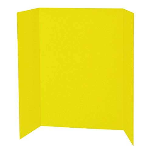 3769 Spotlight 1 Ply Trifold Display Board, 48 Width x 36 Height, Yellow