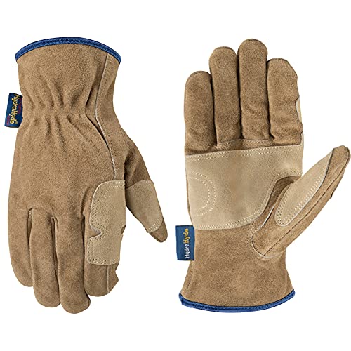 Wells Lamont Mens Heavy Duty Leather Ranching & Fencer Gloves | Durable, Abrasion & Water-Resistant HydraHyde, X-Large (1019XL)