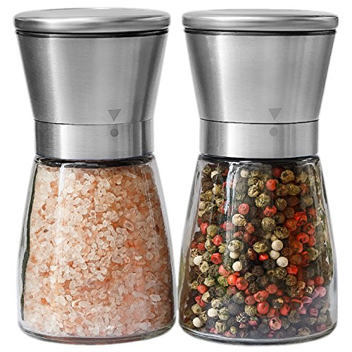 Kitchen-GO Salt and Pepper Grinder Set - Salt and Pepper ...