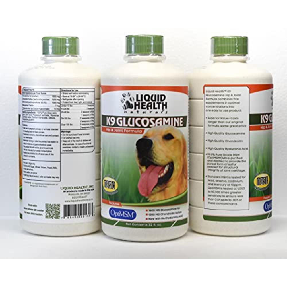 LIQUIDHEALTH K9 Glucosamine Joint Supplement with Chondroitin MSM 32 oz
