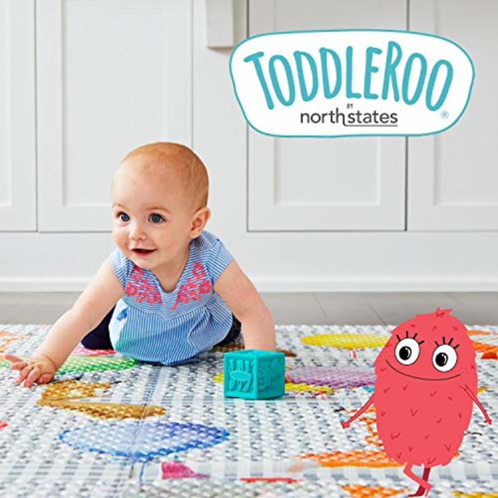 Toddleroo by North States Superyard 6 Panel Baby Play Yard/Barrier with Wall Mount Kit: Create a safe play area or extra wide ba