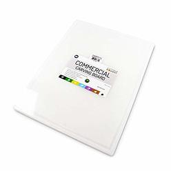 Thirteen Chefs Plastic Carving Board with Groove 24X18 White
