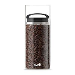 PREPARA Best PREMIUM Airtight Storage Container for Coffee Beans, Tea and Dry Goods - EVAK - Innovation that Works by Prepara, Glass and