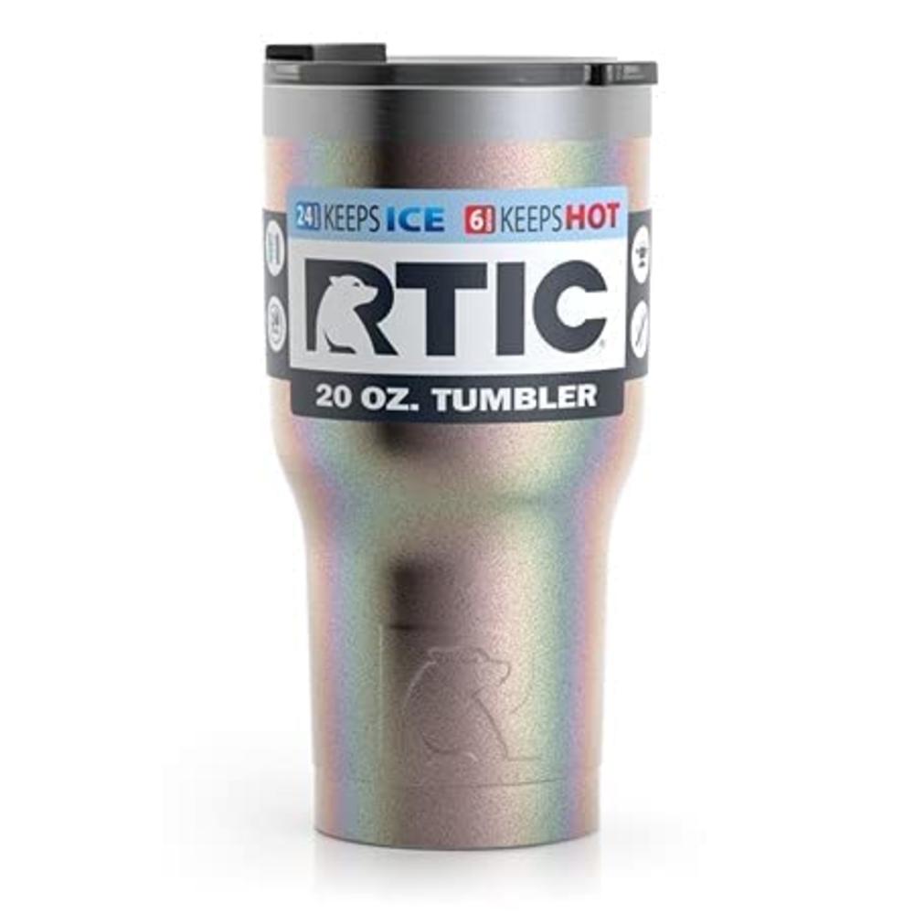RTIC Tumbler with Splash Proof Lid, 20 oz, Twilight, Insulated Travel Stainless Steel Coffee Mug, Sweat Proof, Keeps Hot & Cold 