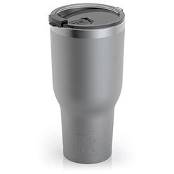 RTIC Tumbler with Splash Proof Lid, 40 oz, Graphite, Insulated Travel Stainless Steel Coffee Mug, Sweat Proof, Keeps Hot & Cold 