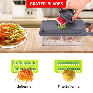 T-GOGO Pro 8 Blades Vegetable Chopper:Mandoline Slicer,Onion Chopper Slicer  Dicer,Egg Separator Slicer