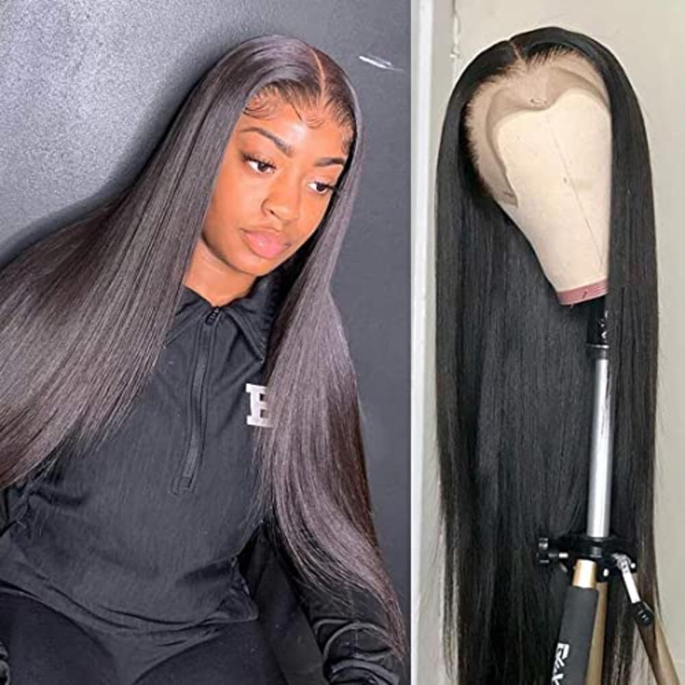 Nadula Hair Lace Front Human Hair Wig Straight 13x4 Lace Frontal Wigs for  Black Women, Brazilian